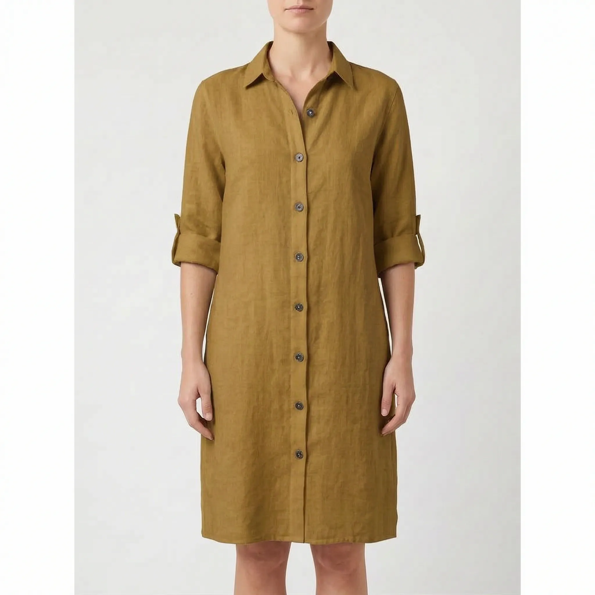 Avelyn - Relaxed Button-Down Shirt Dress
