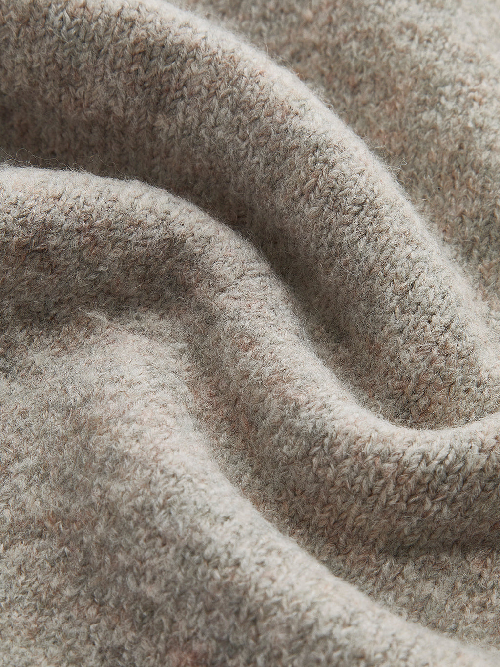 Women's camel crew neck jumper with long sleeves and ribbed trims