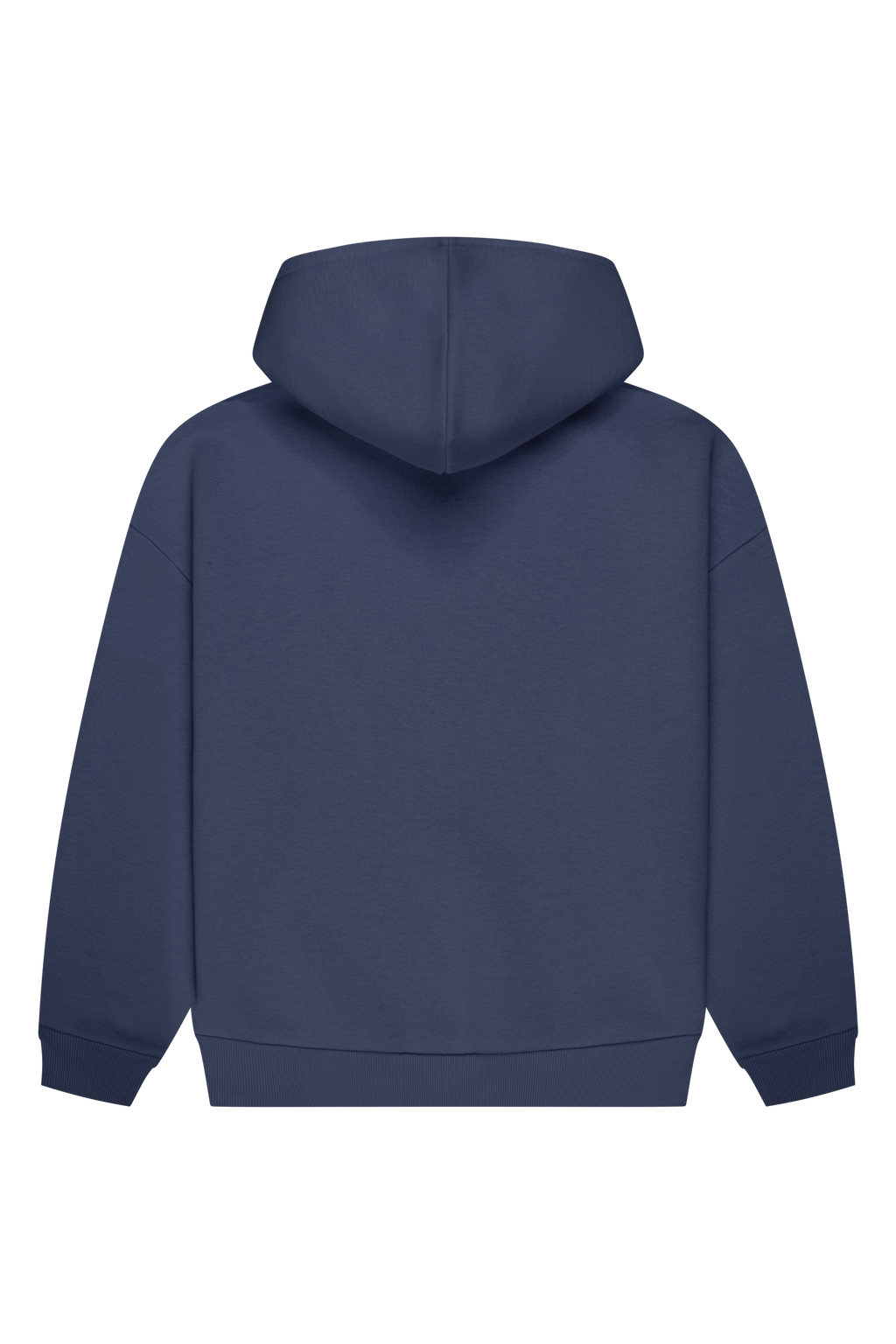 Blue women's hoodie with hood, long sleeves and chest logo