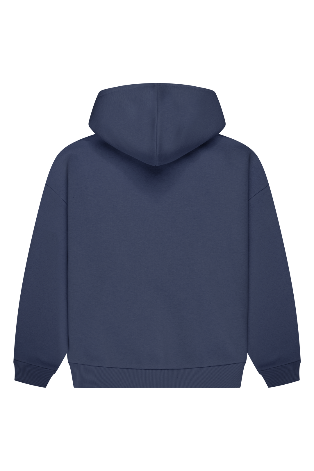 Blue women's hoodie with hood, long sleeves and chest logo