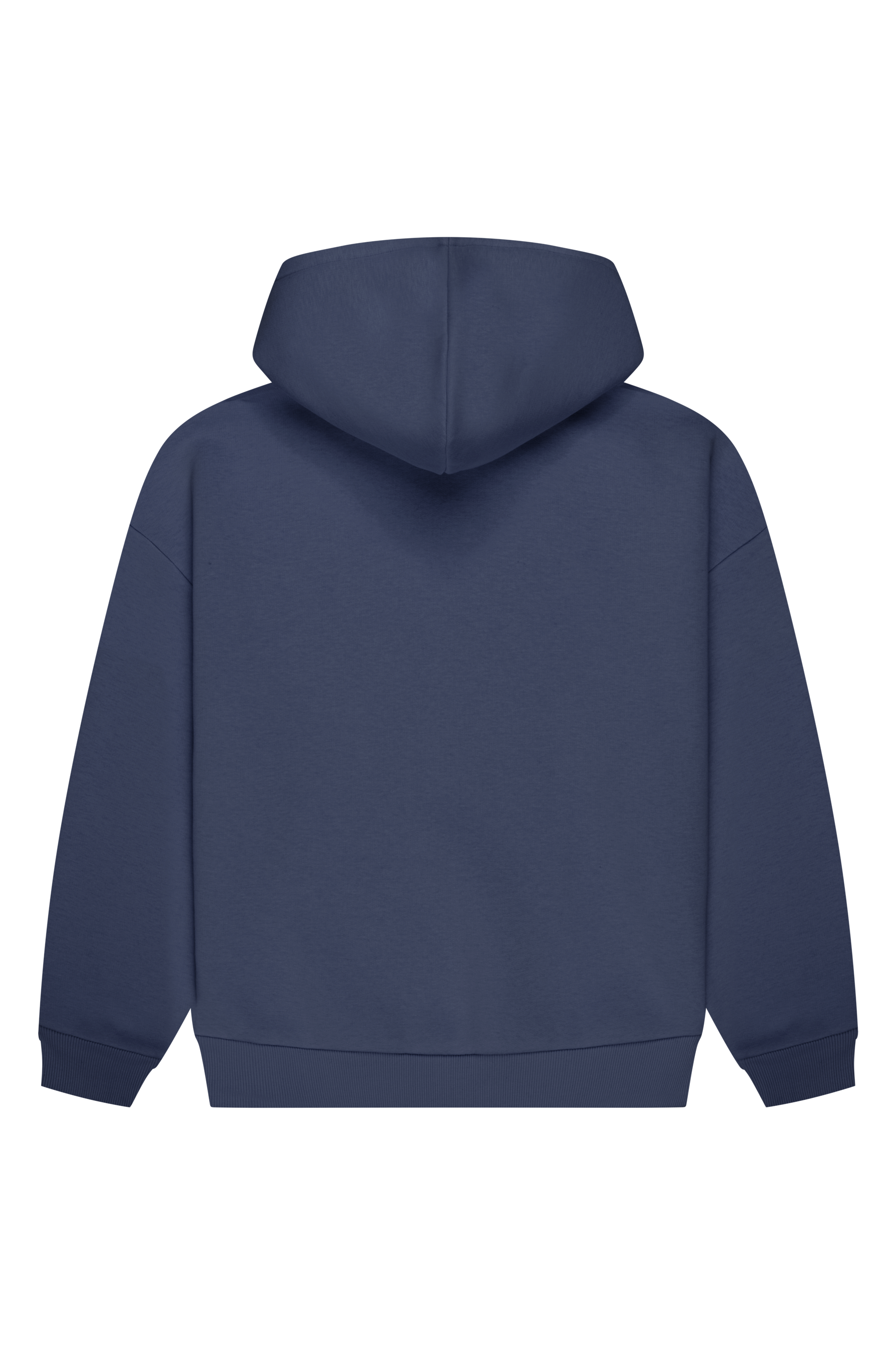 Blue women's hoodie with hood, long sleeves and chest logo