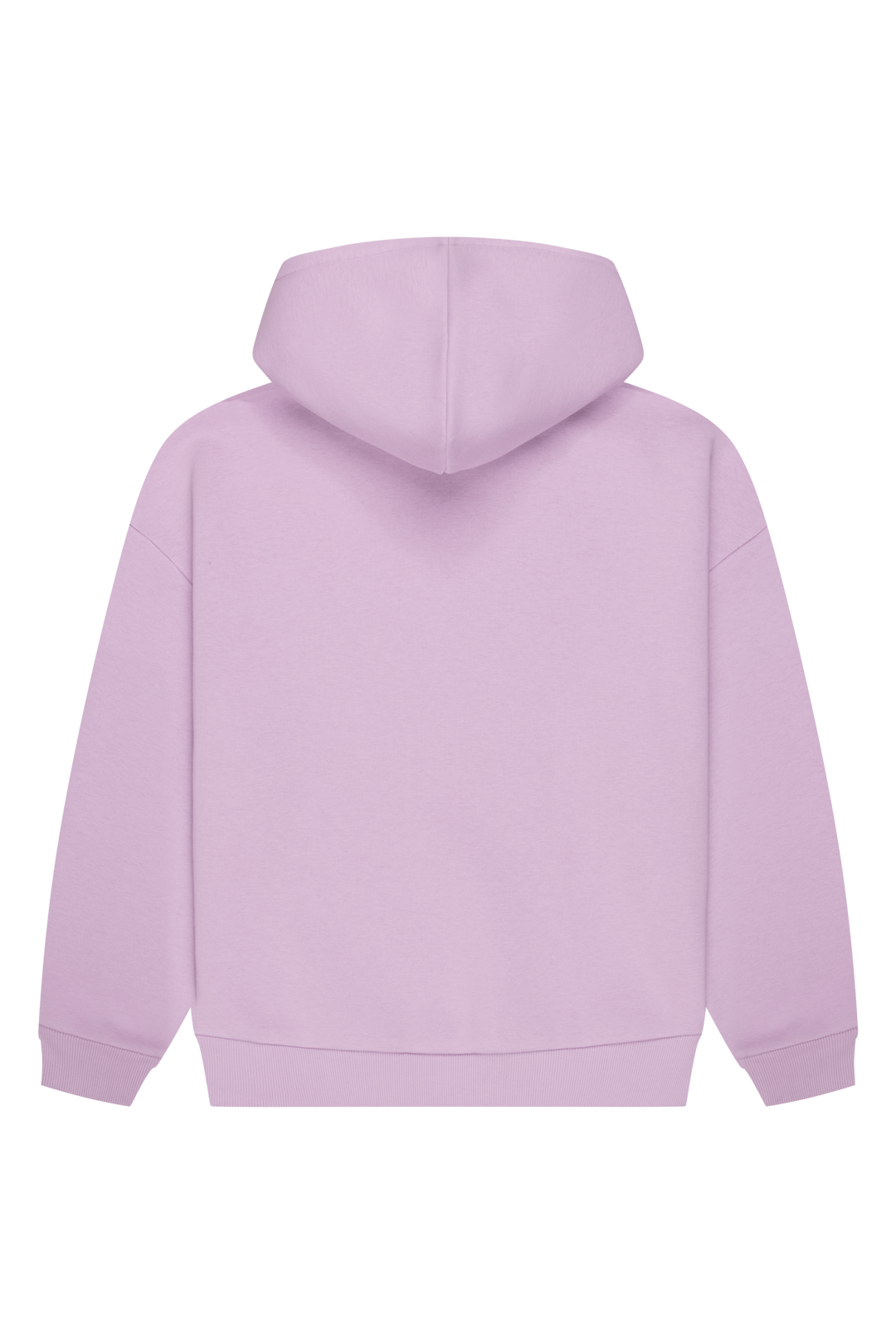 Women's lavender logo hoodie with hood and ribbed trims