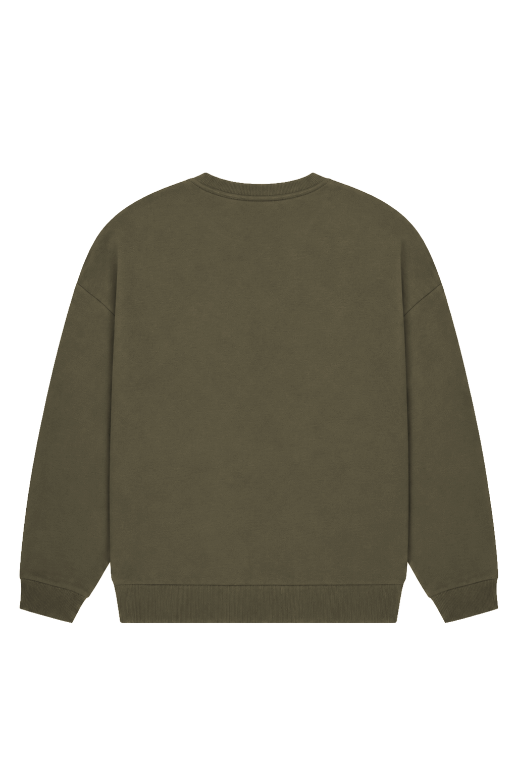 Women's green logo crewneck sweatshirt with long sleeves