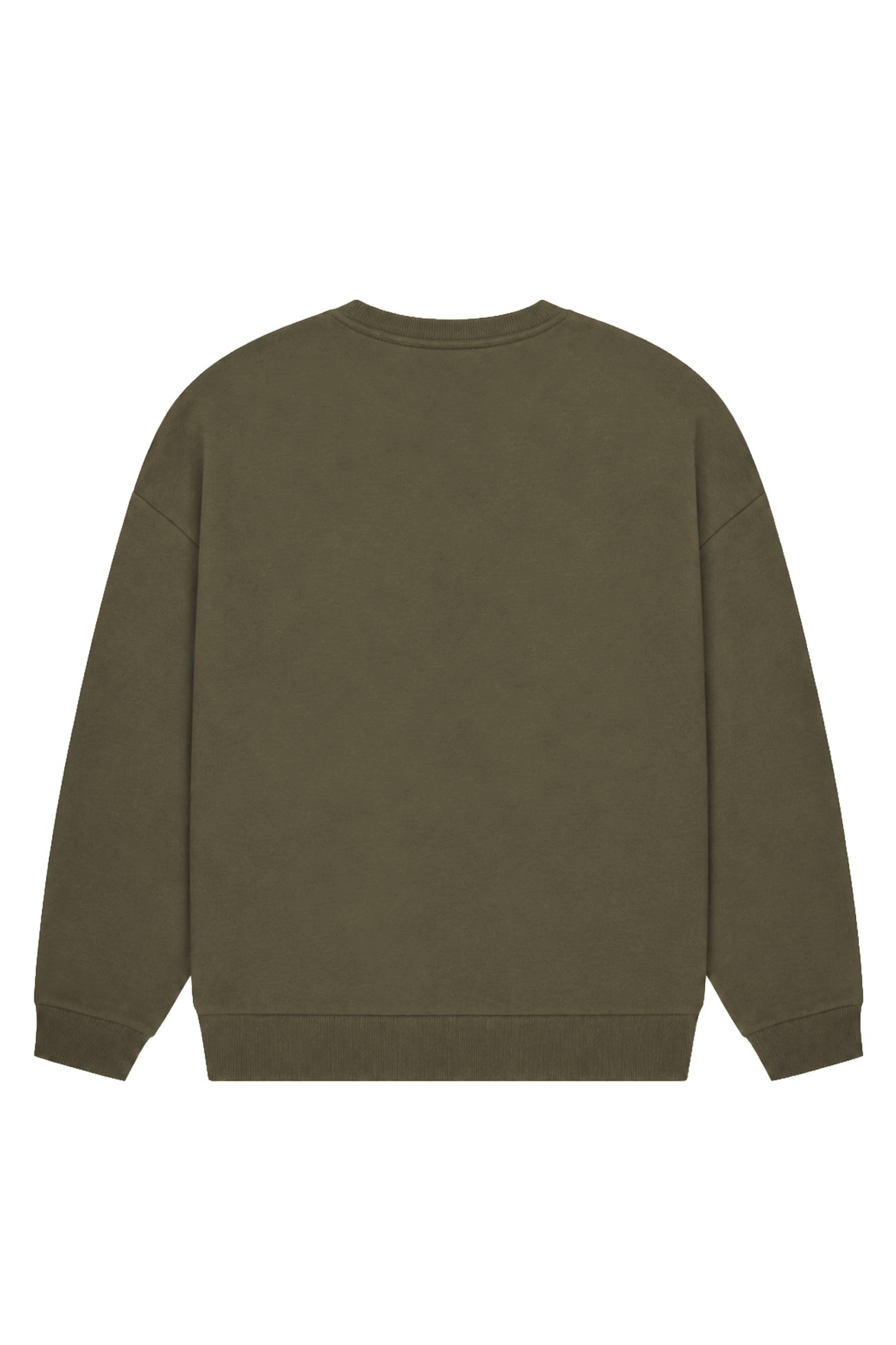 Women's green logo crewneck sweatshirt with long sleeves