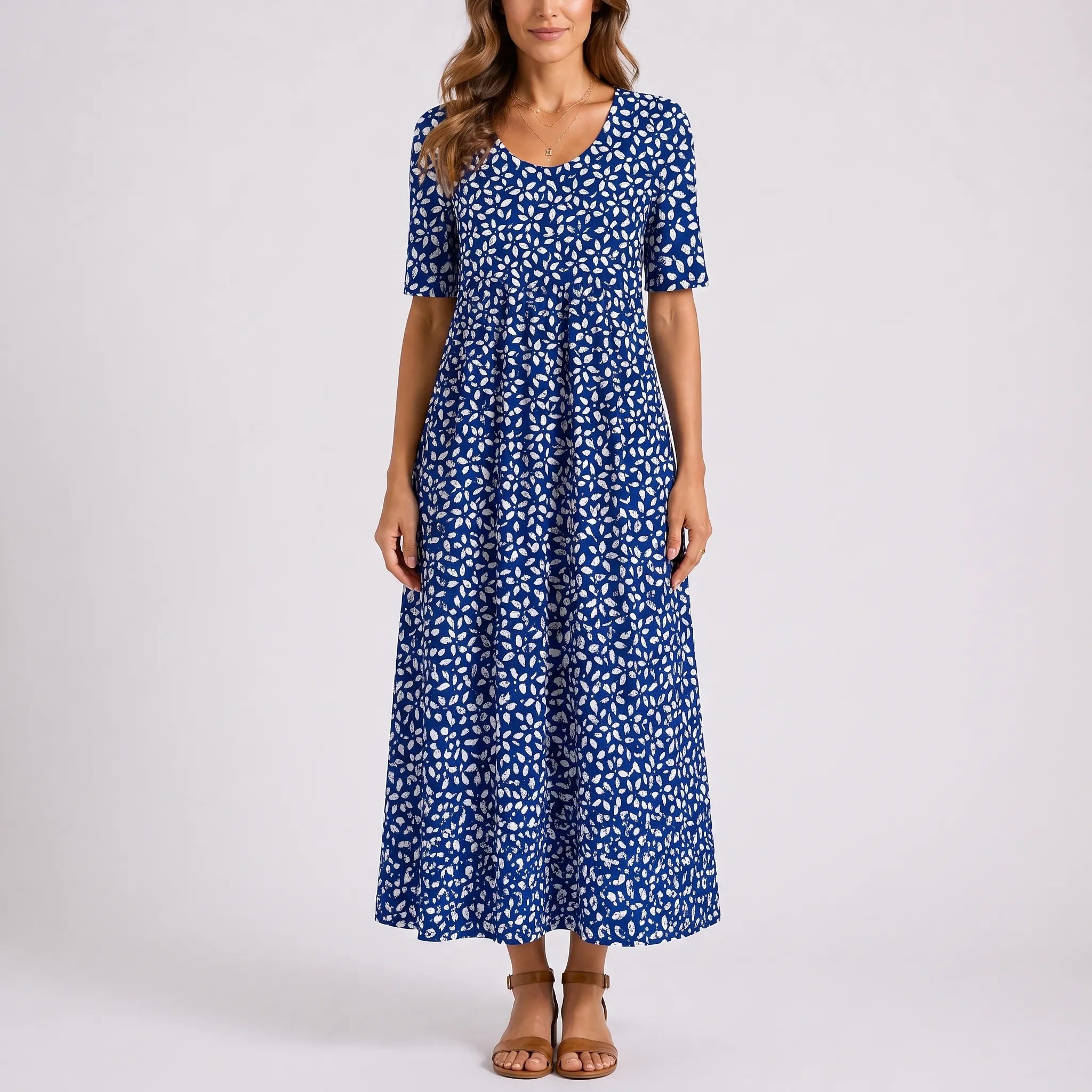 Bloomdress  - Floral Midi Dress Everyday Wear