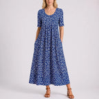 Bloomdress  - Floral Midi Dress Everyday Wear