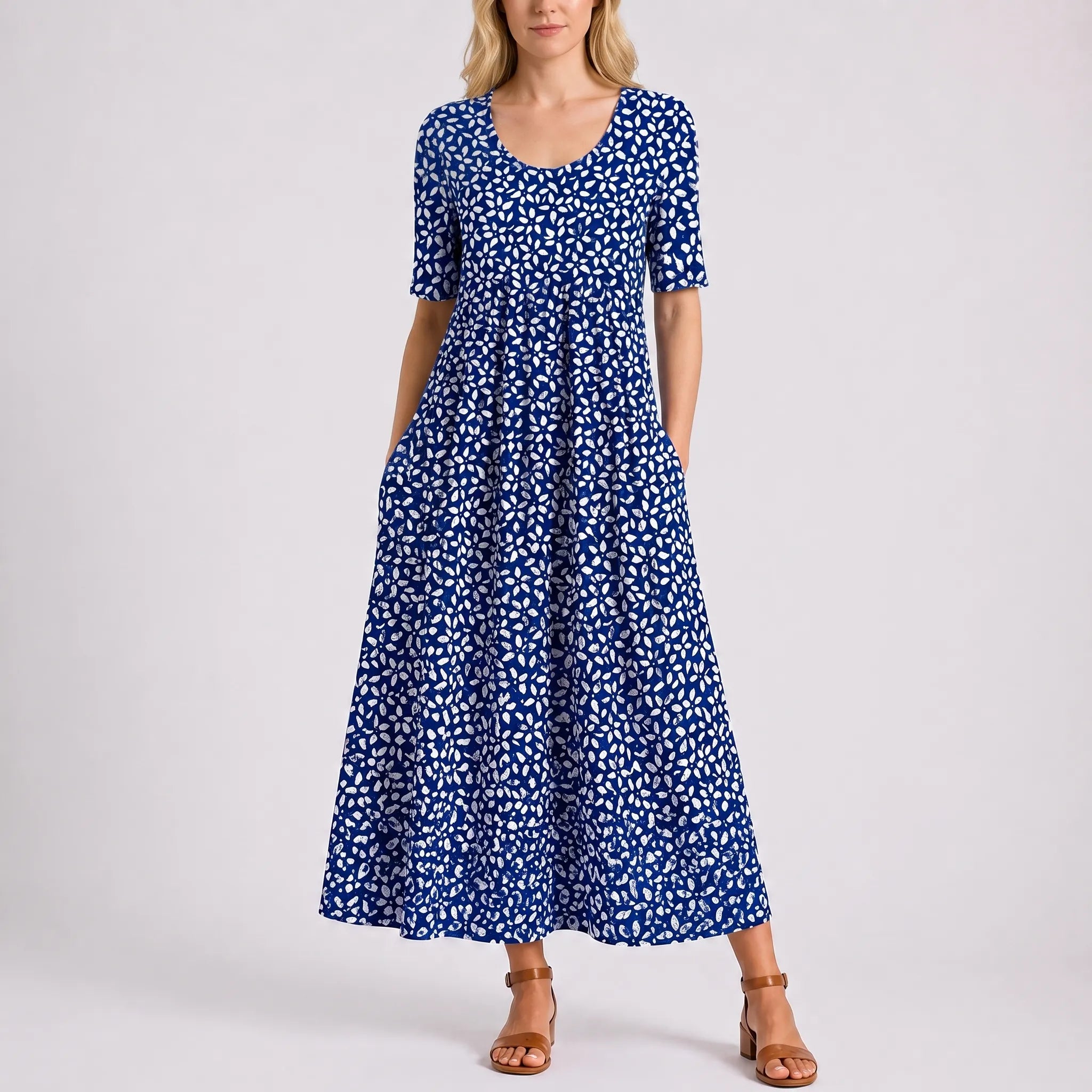 Bloomdress  - Floral Midi Dress Everyday Wear