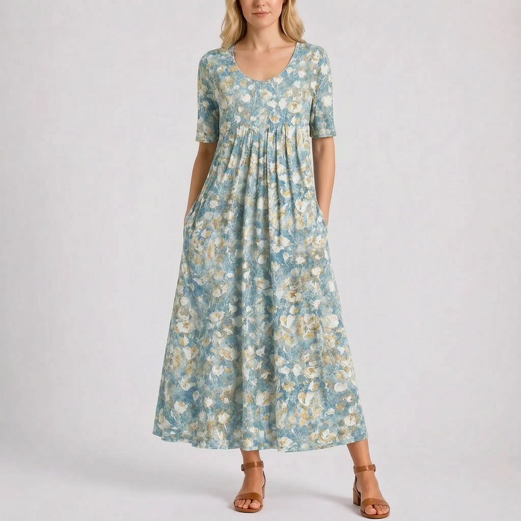 Bloomdress  - Floral Midi Dress Everyday Wear