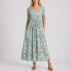 Bloomdress  - Floral Midi Dress Everyday Wear