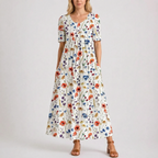 Bloomdress  - Floral Midi Dress Everyday Wear