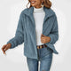 Women's textured hooded fleece jacket with zip front