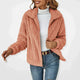 Women's textured hooded fleece jacket with zip front