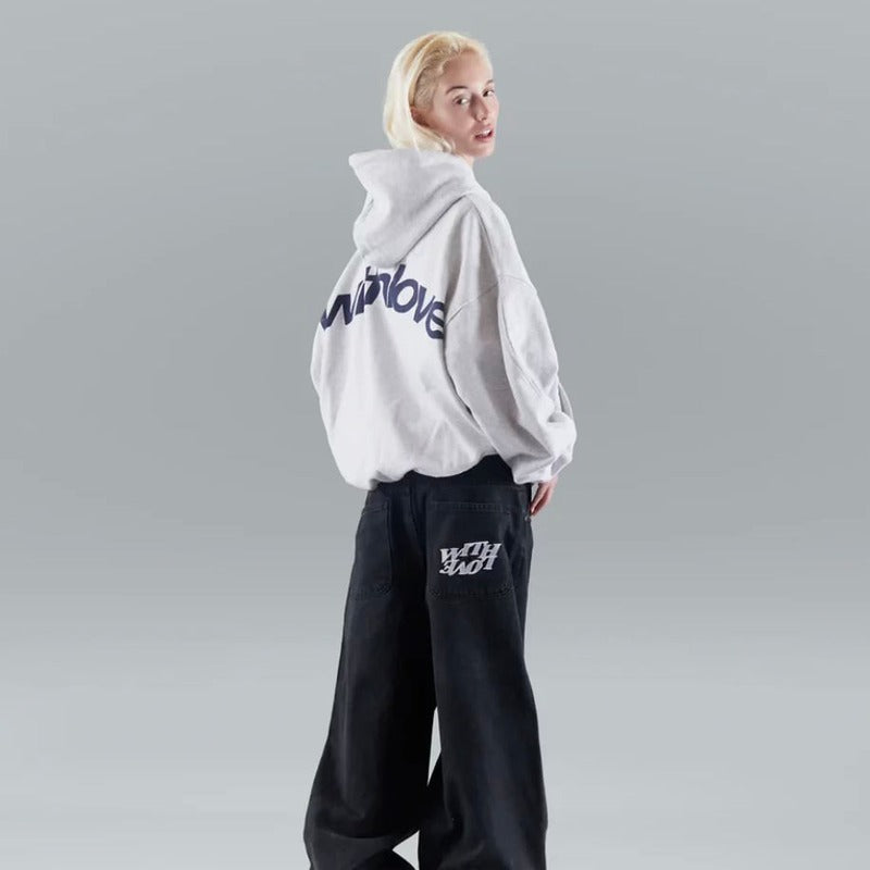 Women's graphic hooded sweatshirt with long sleeves