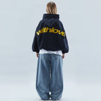 Women's graphic hooded sweatshirt with long sleeves