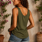 Breezea  - Casual Sleeveless V-Neck Top Staying Cool Outside