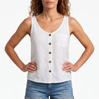 Breezea  - Casual Sleeveless V-Neck Top Staying Cool Outside