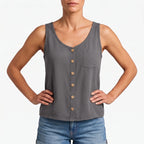 Breezea  - Casual Sleeveless V-Neck Top Staying Cool Outside