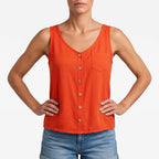 Breezea  - Casual Sleeveless V-Neck Top Staying Cool Outside