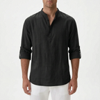 Breezian  - Lightweight Textured Men's Henley Shirt Relaxed Daytime Wear