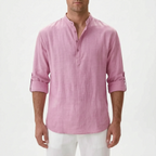 Breezian  - Lightweight Textured Men's Henley Shirt Relaxed Daytime Wear
