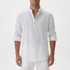 Breezian  - Lightweight Textured Men's Henley Shirt Relaxed Daytime Wear