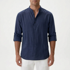 Breezian  - Lightweight Textured Men's Henley Shirt Relaxed Daytime Wear