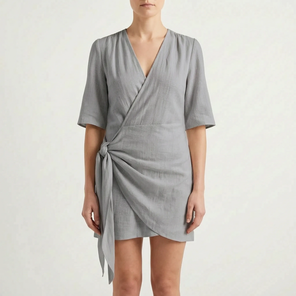 Breezona  - Relaxed Fit Summer Wrap Dress Summer Days Out