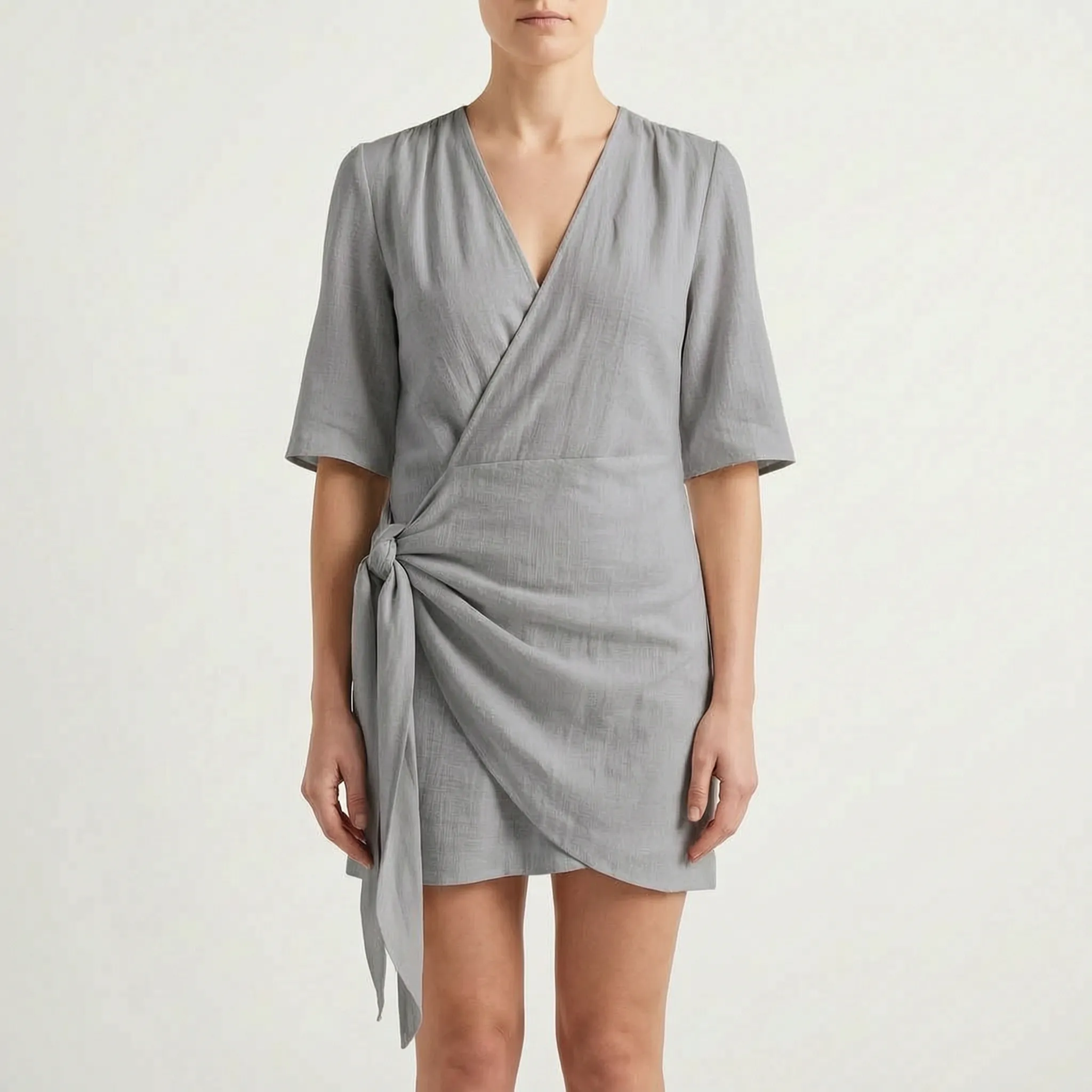 Breezona  - Relaxed Fit Summer Wrap Dress Summer Days Out