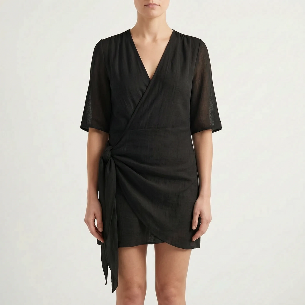 Breezona  - Relaxed Fit Summer Wrap Dress Summer Days Out