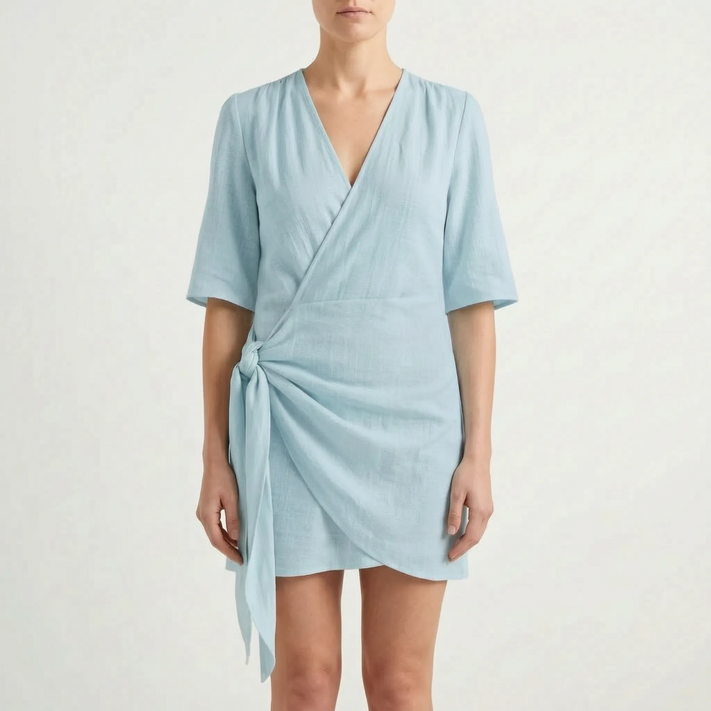 Breezona  - Relaxed Fit Summer Wrap Dress Summer Days Out