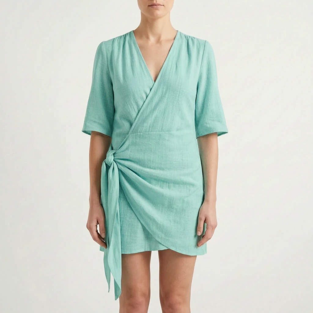 Breezona  - Relaxed Fit Summer Wrap Dress Summer Days Out