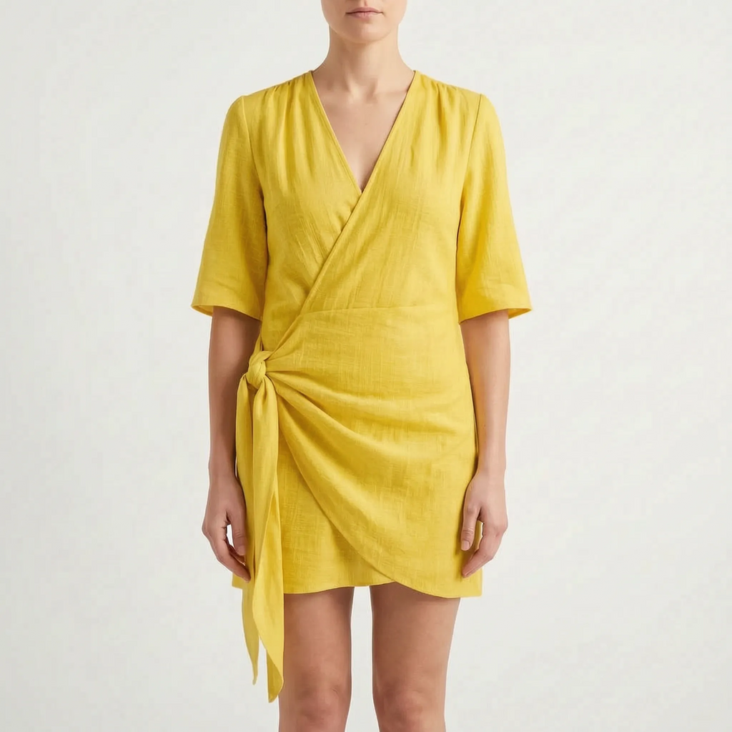 Breezona  - Relaxed Fit Summer Wrap Dress Summer Days Out