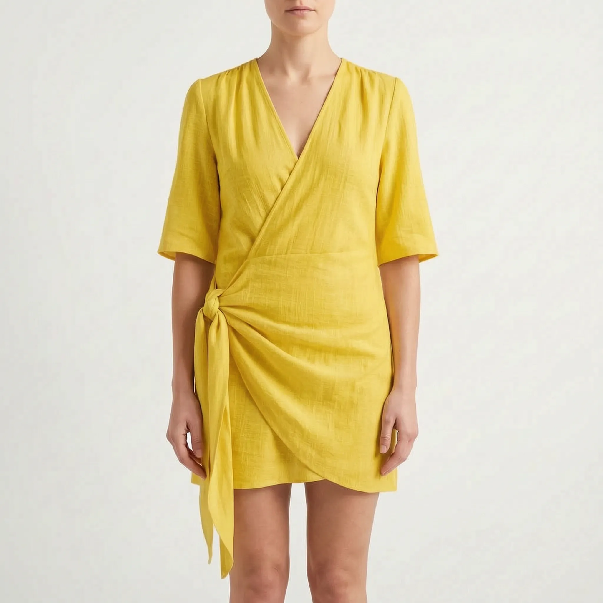 Breezona  - Relaxed Fit Summer Wrap Dress Summer Days Out
