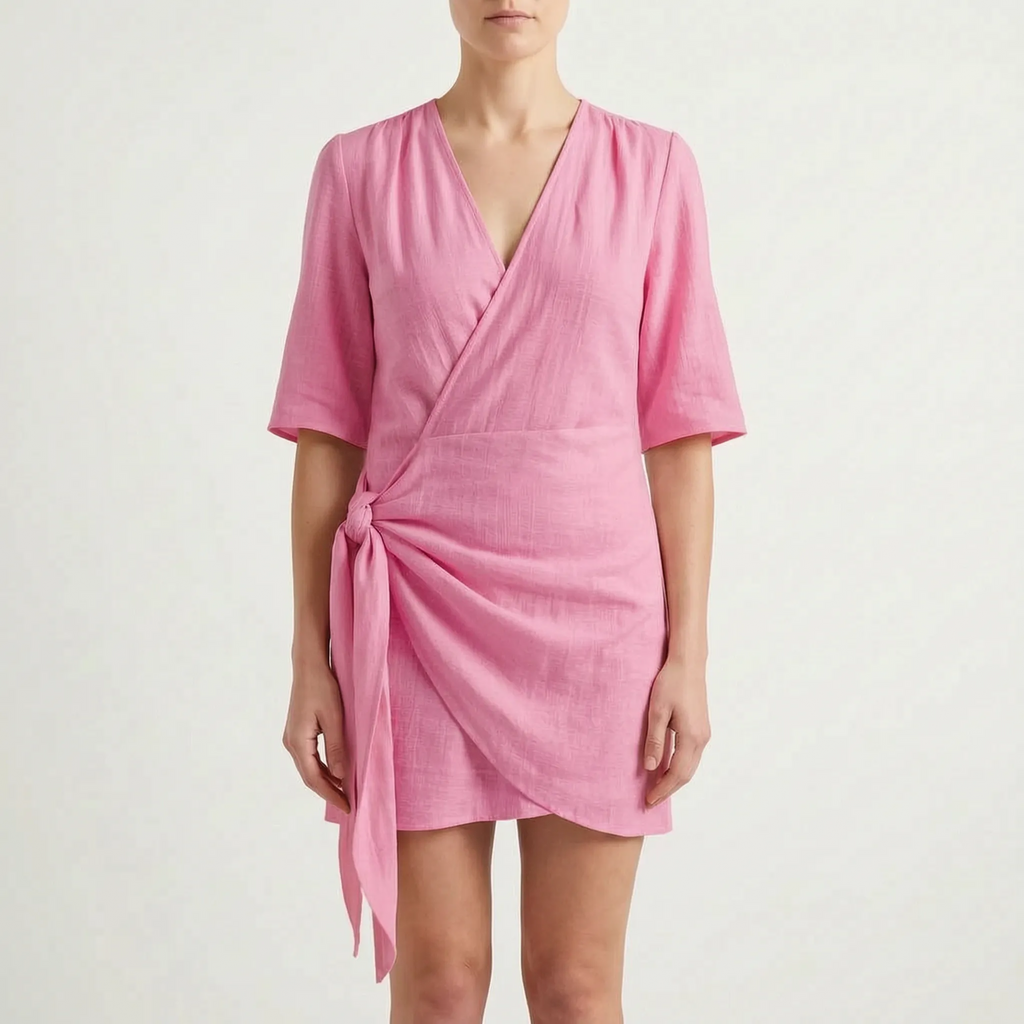 Breezona  - Relaxed Fit Summer Wrap Dress Summer Days Out