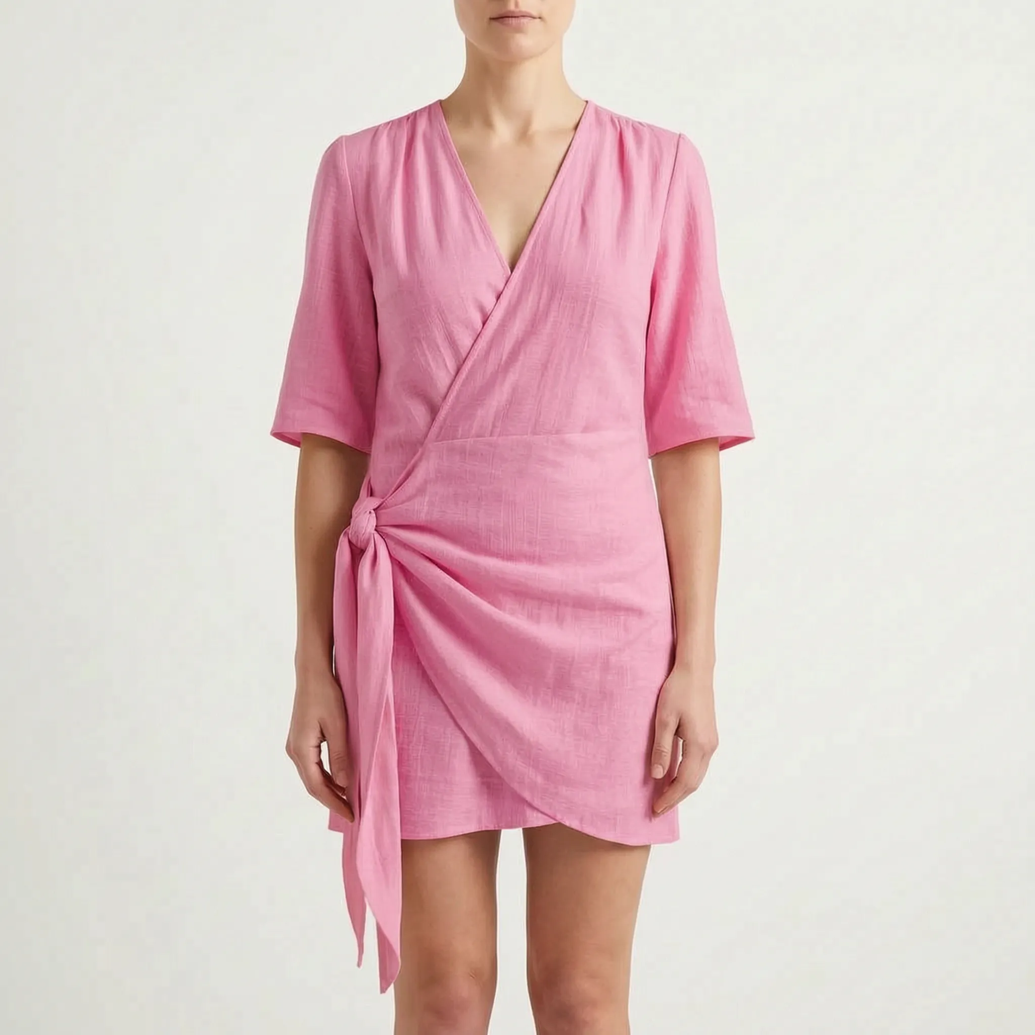 Breezona  - Relaxed Fit Summer Wrap Dress Summer Days Out