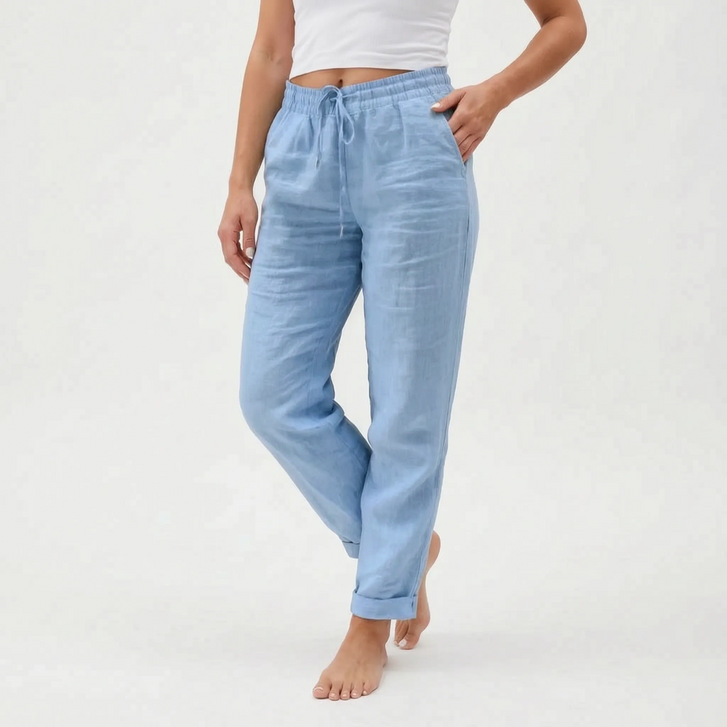 Breezora  - Women's Relaxed Fit Summer Trousers Casual Weekend Wear