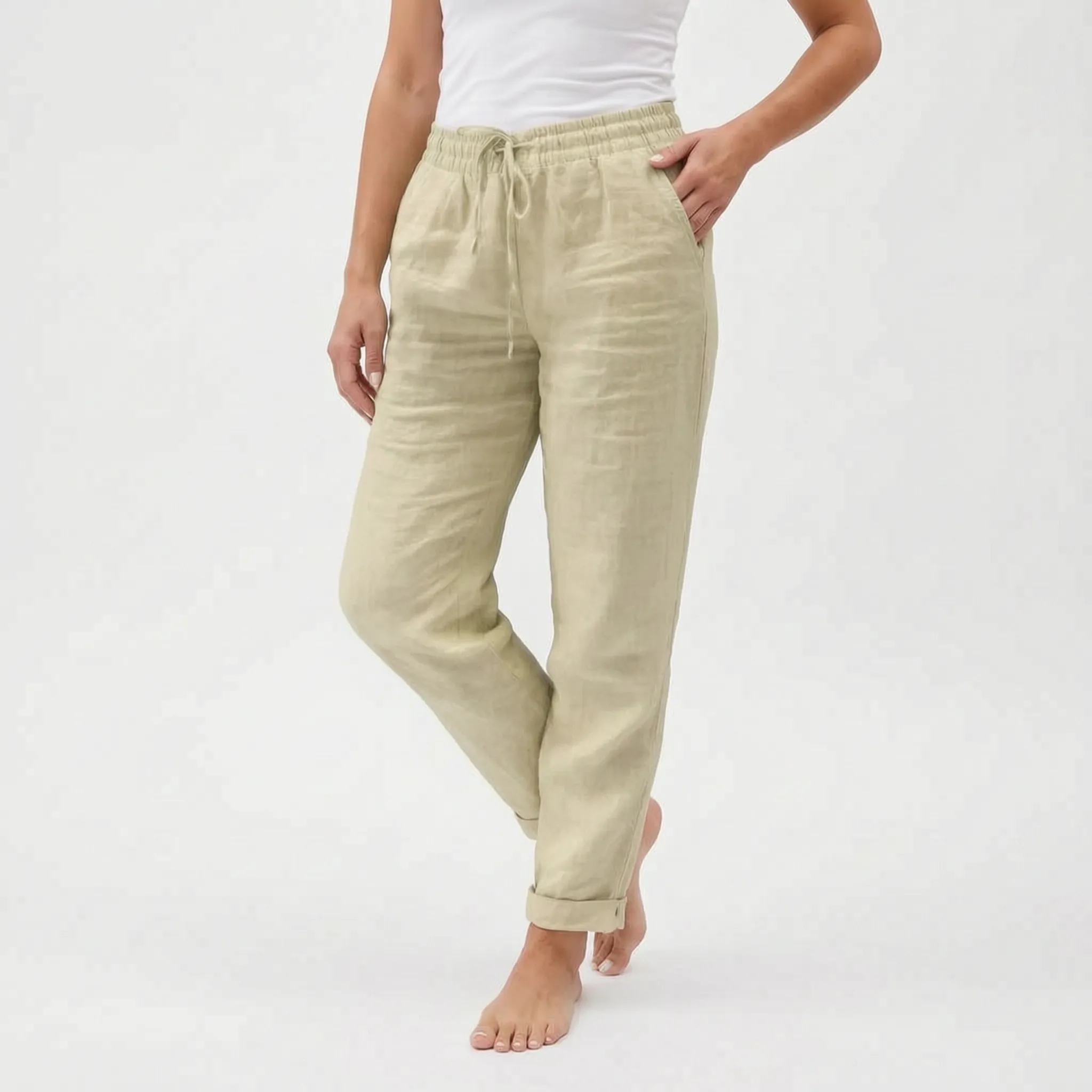 Breezora  - Women's Relaxed Fit Summer Trousers Casual Weekend Wear