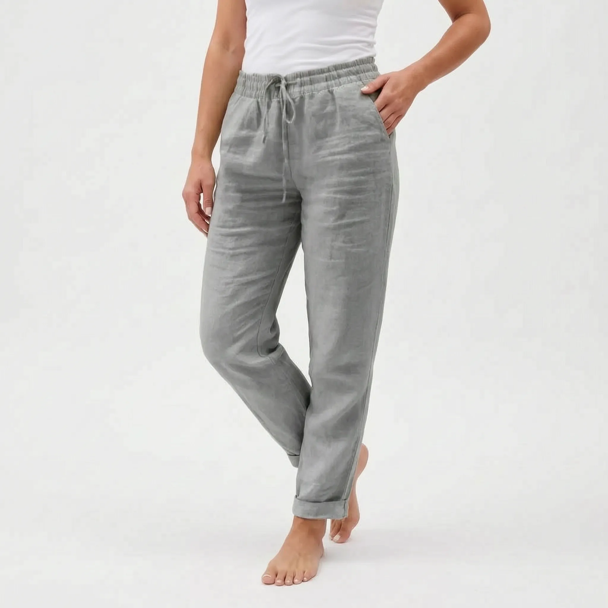 Breezora  - Women's Relaxed Fit Summer Trousers Casual Weekend Wear