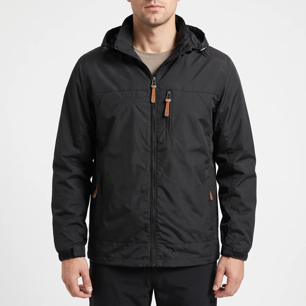 Breezox  - Men's Black Windbreaker Jacket Outdoor Commutes