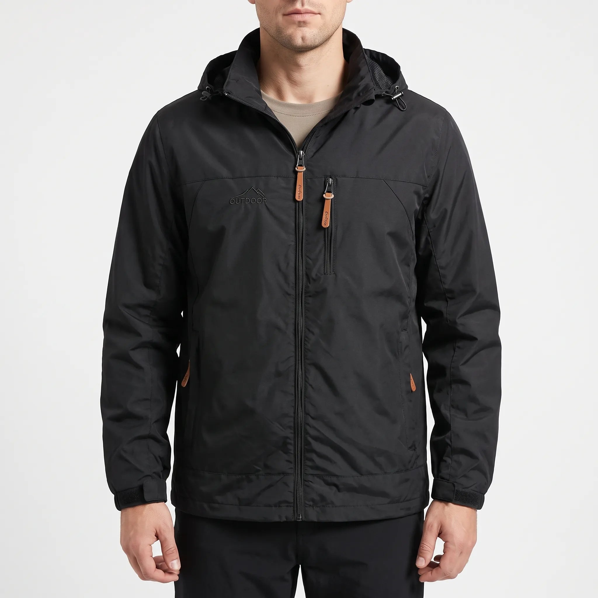 Breezox  - Men's Black Windbreaker Jacket Outdoor Commutes