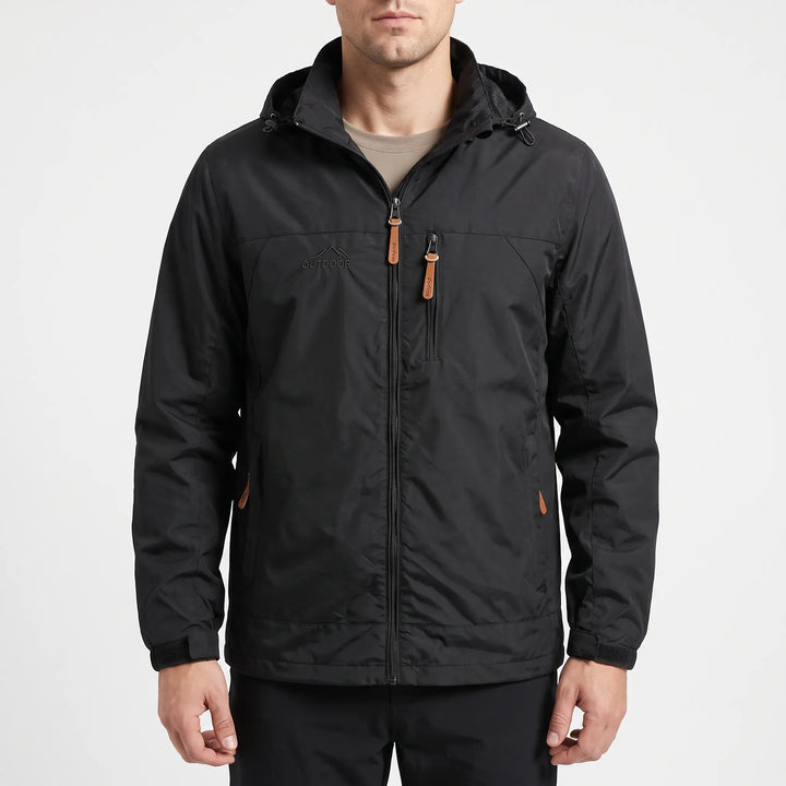 Breezox  - Men's Black Windbreaker Jacket Outdoor Commutes