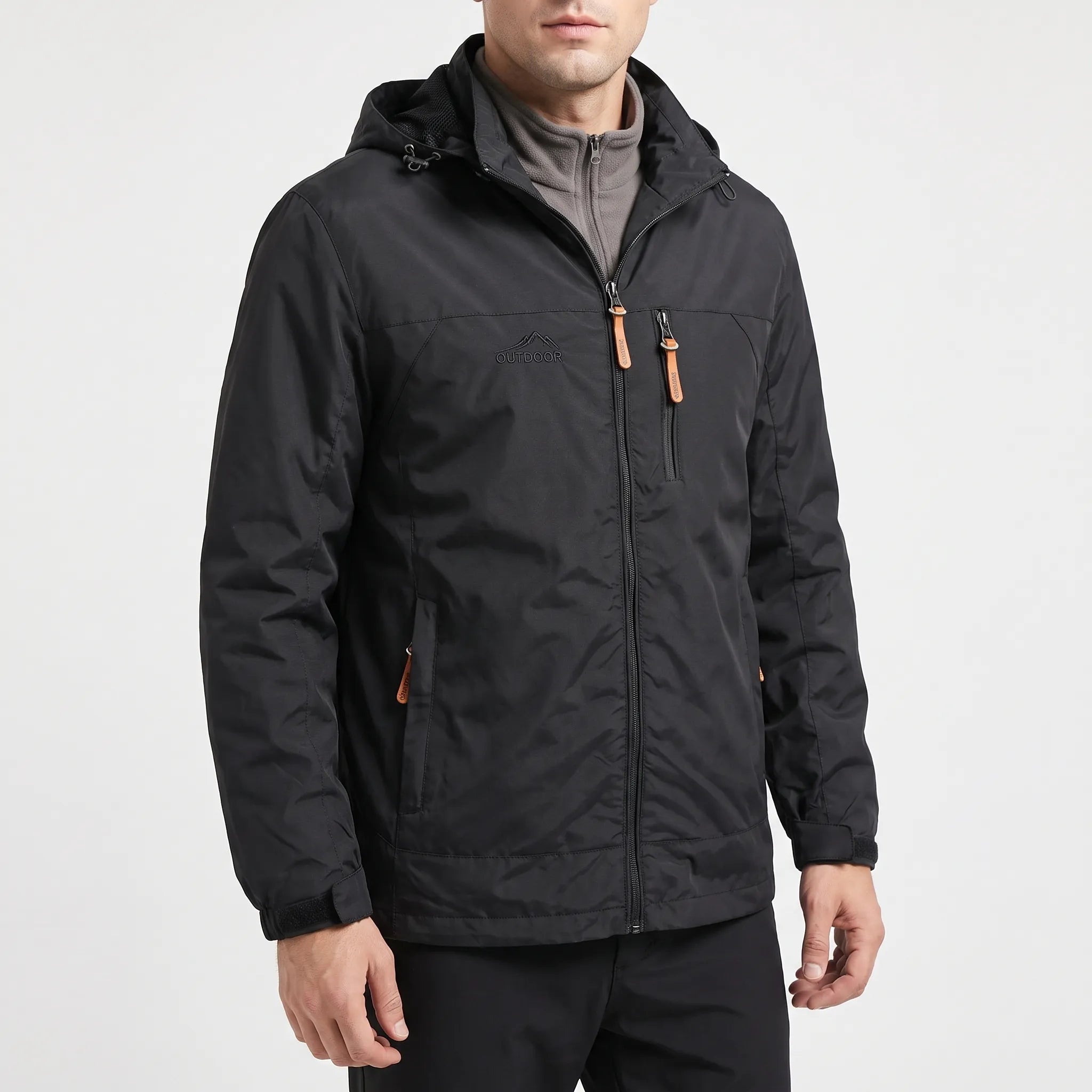 Breezox  - Men's Black Windbreaker Jacket Outdoor Commutes