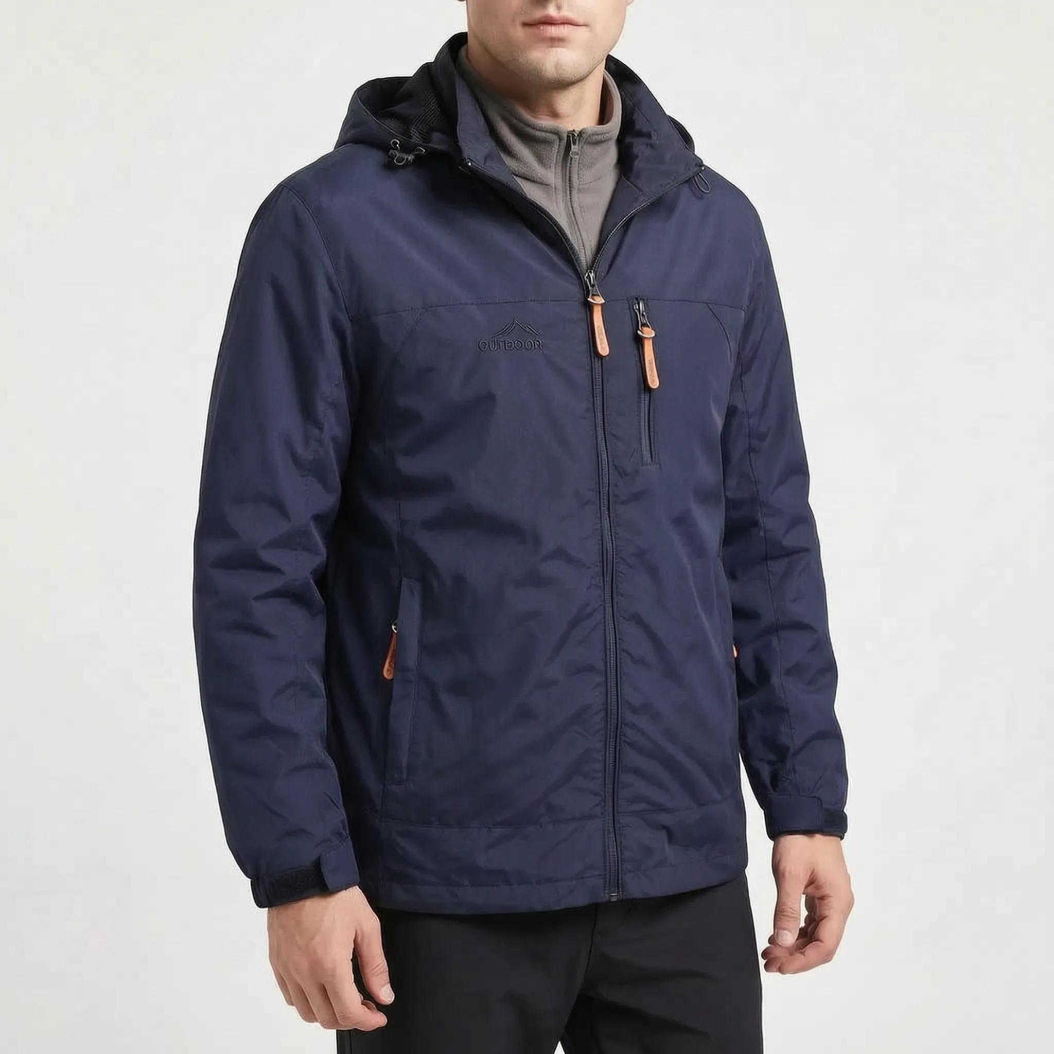 Breezox  - Men's Black Windbreaker Jacket Outdoor Commutes