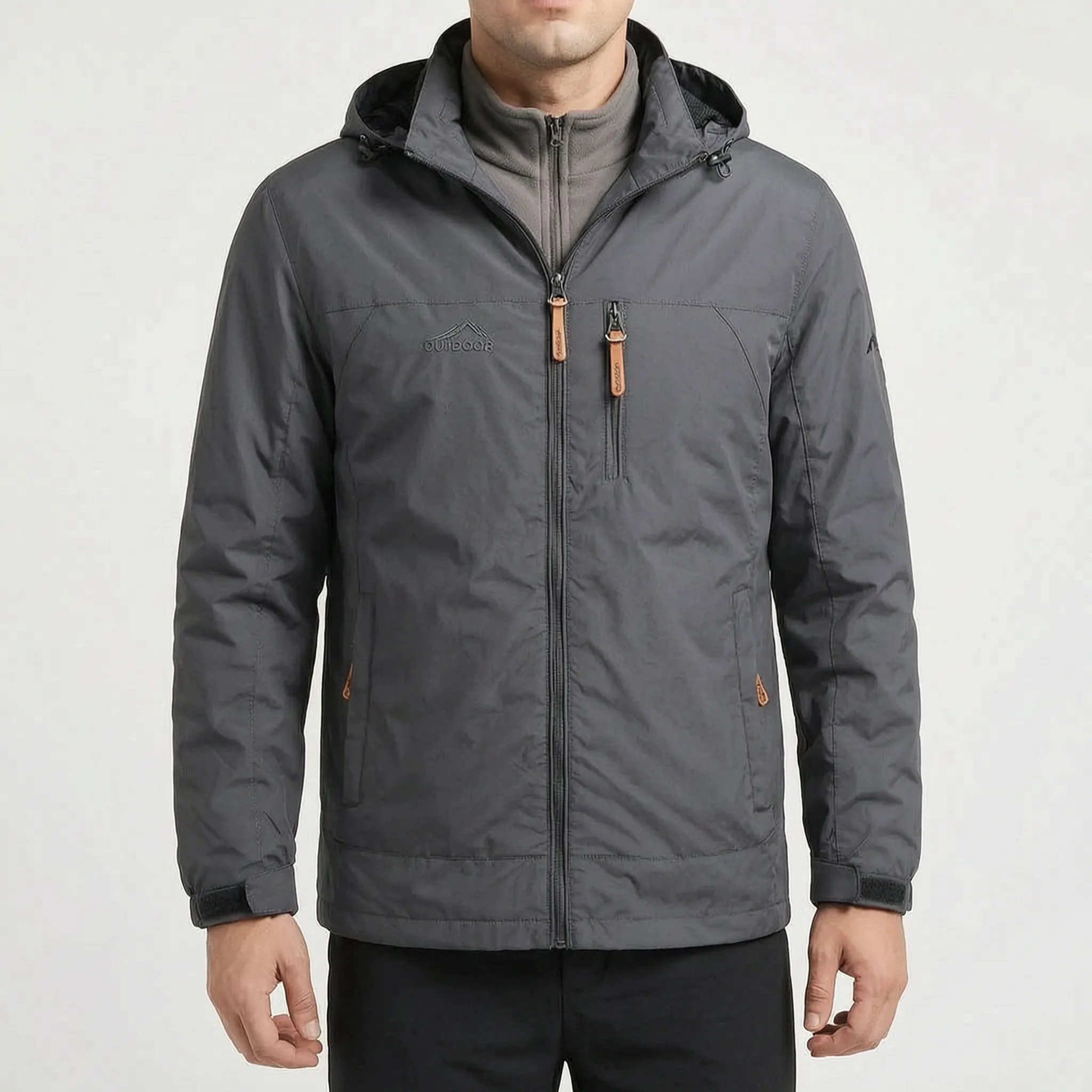 Breezox  - Men's Black Windbreaker Jacket Outdoor Commutes