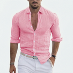 Brezon  - Long Sleeve Textured Casual Shirt Summer Holidays
