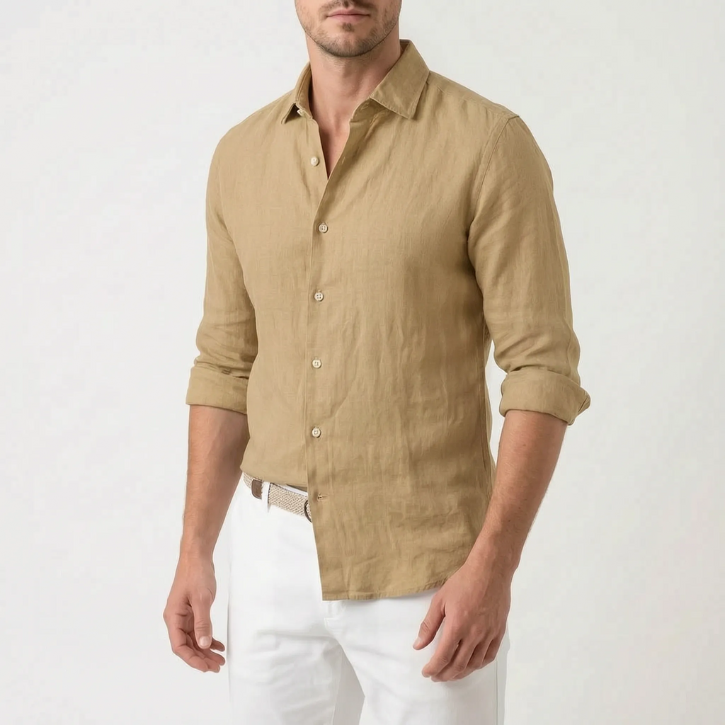 Brezon  - Long Sleeve Textured Casual Shirt Summer Holidays