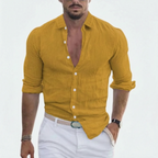 Brezon  - Long Sleeve Textured Casual Shirt Summer Holidays