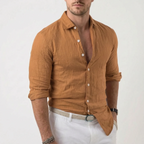Brezon  - Long Sleeve Textured Casual Shirt Summer Holidays