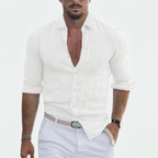 Brezon  - Long Sleeve Textured Casual Shirt Summer Holidays