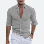 Brezon  - Long Sleeve Textured Casual Shirt Summer Holidays